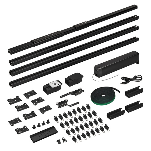 Карниз для штор с электроприводом CNK-M1-TY-RF-4M-BK (Arlight, IP20 Металл, 5 лет)