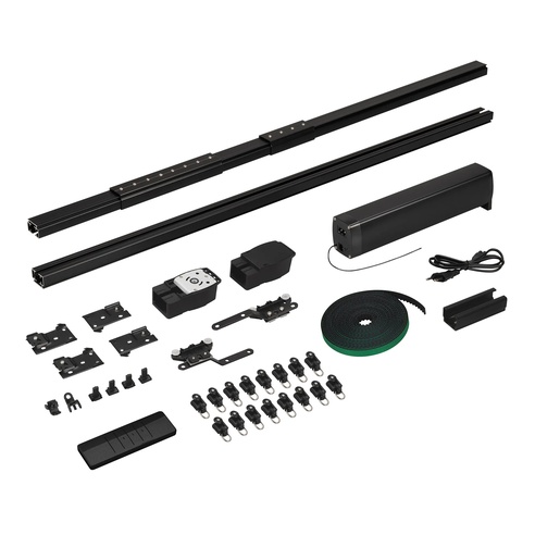 Карниз для штор с электроприводом CNK-M1-TY-RF-2M-BK (Arlight, IP20 Металл, 5 лет)