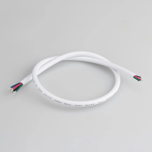 Провод питания ARL-MOONLIGHT-20AWG-4W-D6-CU-500 White (Arlight, Закрытый)