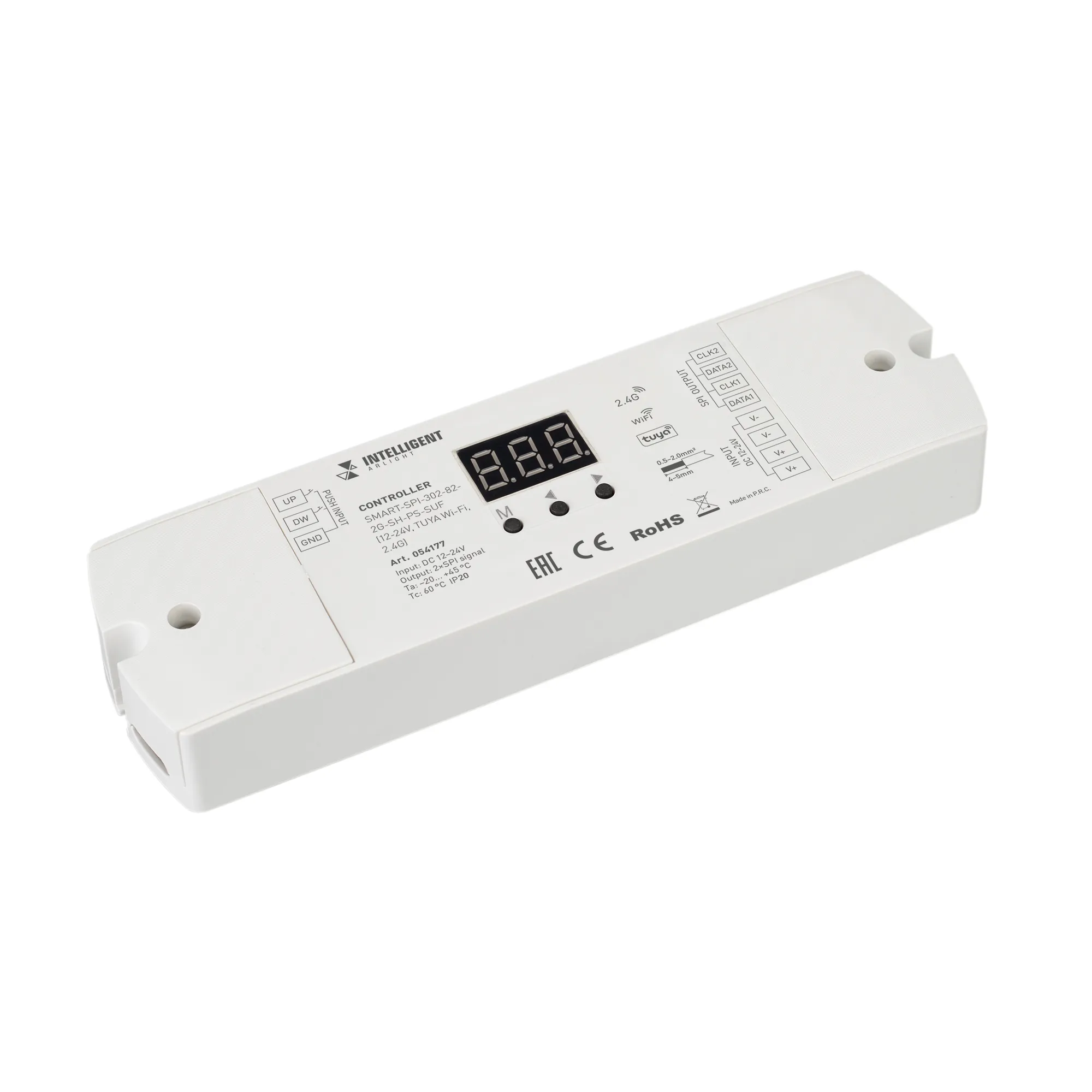 INTELLIGENT ARLIGHT Контроллер SMART-SPI-302-82-2G-SH-PS-SUF (12-24V, TUYA Wi-Fi, 2.4G) (IARL, IP20 Пластик, 5 лет) - изображение товара