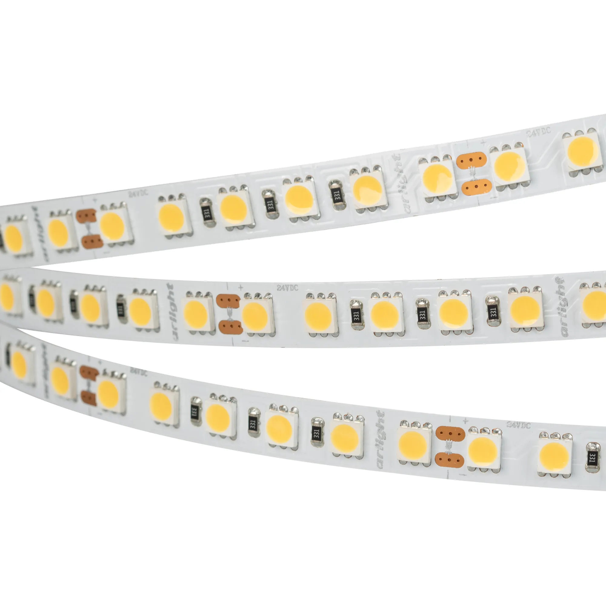 Лента светодиодная RT 6-5050-96 24V Warm3000 3x (480 LED) (Arlight, 23 Вт/м, IP20)